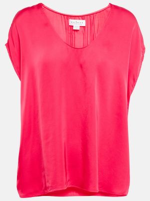 Sammet satin topp Velvet rosa