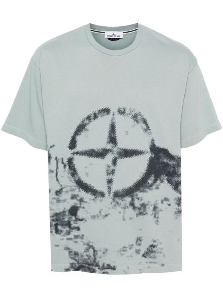 Trykt t-shirt Stone Island blå