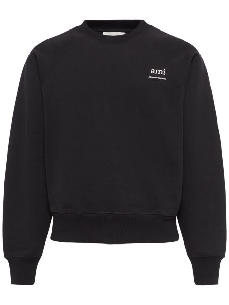 Baskılı sweatshirt Ami Paris siyah