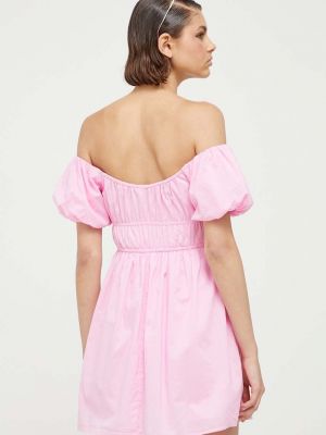 Bavlněné mini šaty Hollister Co. fialové
