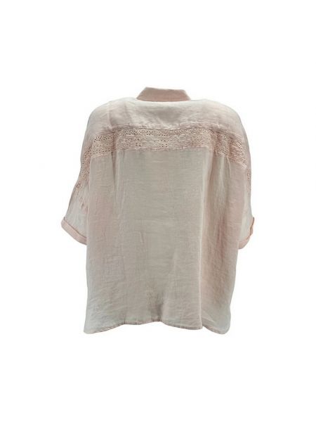 Camisa de lino oversized 120% Lino rosa