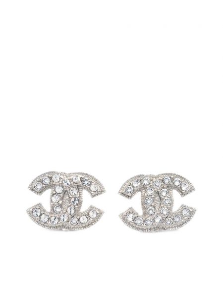 Boucles d'oreilles à clips Chanel Pre-owned argenté
