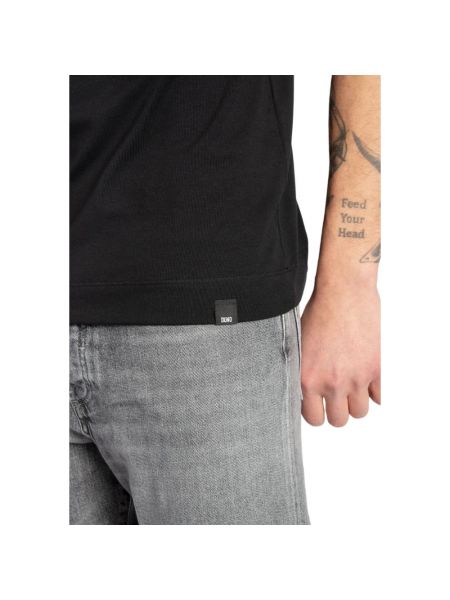Camisa de algodón con bolsillos Duno negro