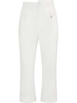 Pantalones rectos asimétricos Dolce & Gabbana blanco