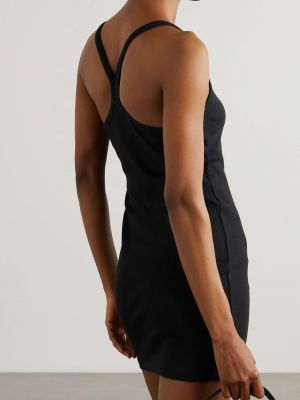 Черное платье мини из джерси Skin