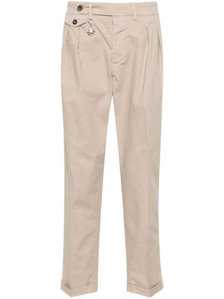 Pantalon droit plissé Manuel Ritz beige