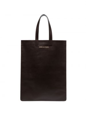 Usnjena nakupovalna torba s potiskom Comme Des Garçons Wallet