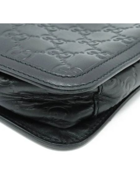 Bolso clutch de cuero retro Gucci Vintage negro
