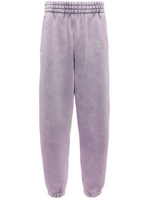 Pantalon de joggings avec applique Alexander Wang violet