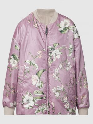 Двостороння куртка в квіточку з принтом Max Mara рожева