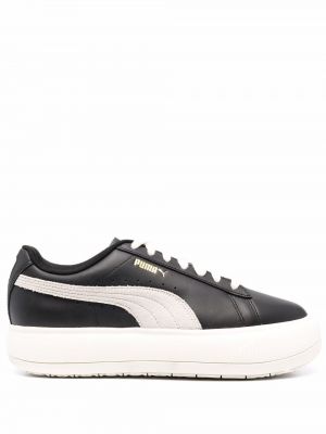 Semsket skinn sneakers Puma Suede svart