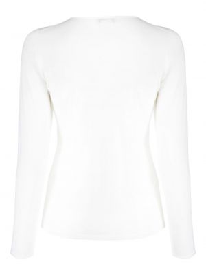 Pull en tricot col rond Le Tricot Perugia blanc