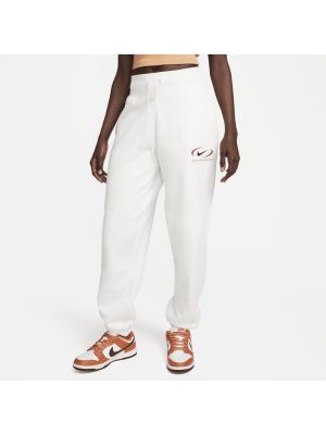 Spodnie z wysoką talią polarowe oversize Nike