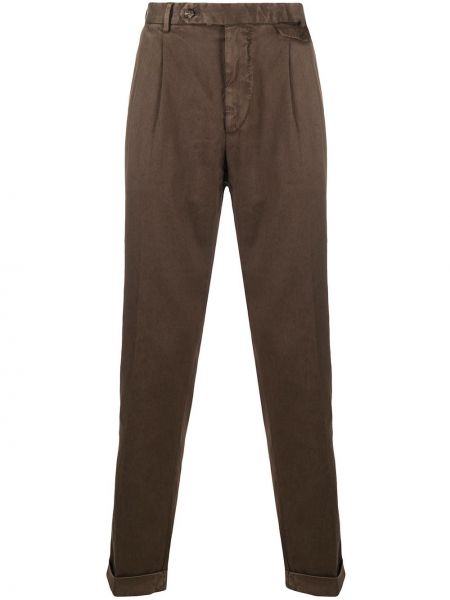 Pantalones rectos Dell'oglio marrón