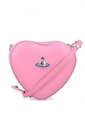 Crossbody torbica z vzorcem srca Vivienne Westwood roza