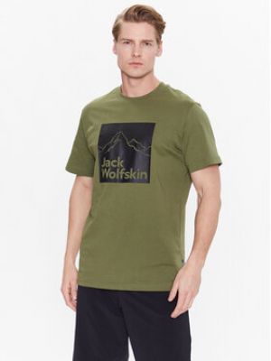 Priliehavé športové tričko Jack Wolfskin zelená
