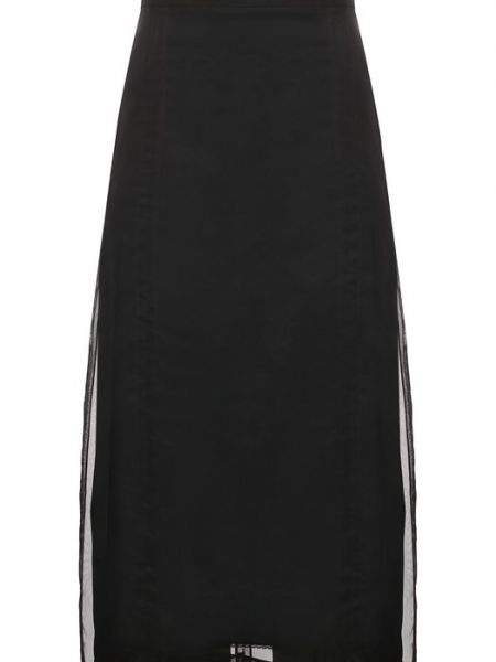Шелковая юбка Gucci черная