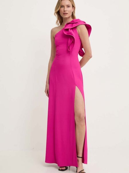 Sukienka na jedno ramię Answear Lab różowa