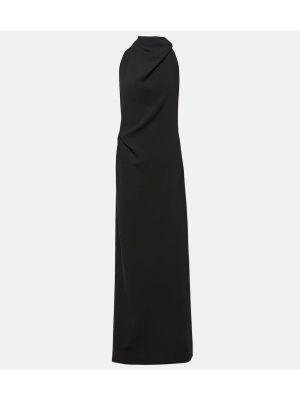 Vestido largo de crepé Proenza Schouler negro