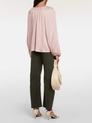 Satenska bluza od samta Velvet ružičasta