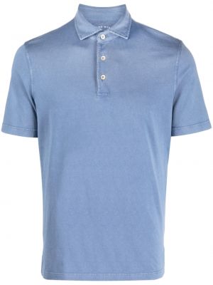 Einfarbige t-shirt aus baumwoll Fedeli blau