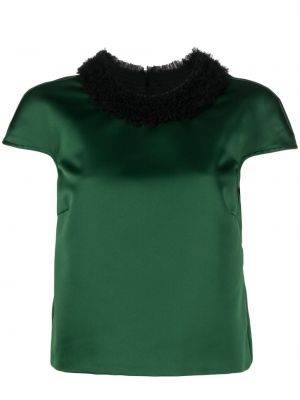 Блуза с волани Viktor & Rolf зелено