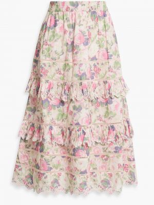 Spódnica midi Loveshackfancy - Różowy