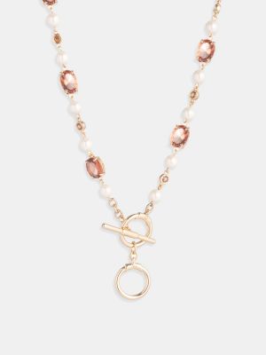 Collar con perlas Lauren Ralph Lauren rosa