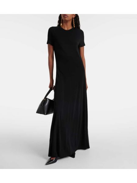Μάξι φόρεμα από ζέρσεϋ Toteme μαύρο