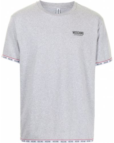Camiseta con estampado Moschino gris