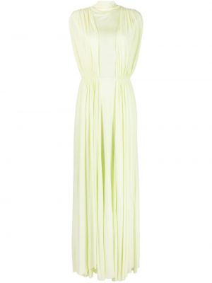 Sukienka długa plisowana Jil Sander zielona