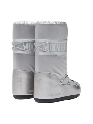 Botas de agua de nailon Moon Boot plateado