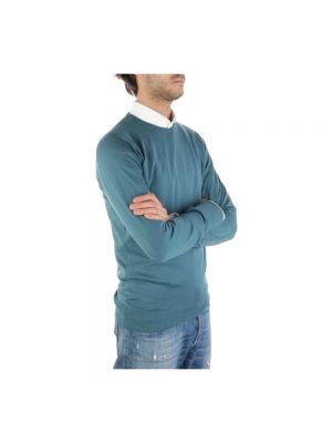 Sweter z okrągłym dekoltem John Smedley niebieski