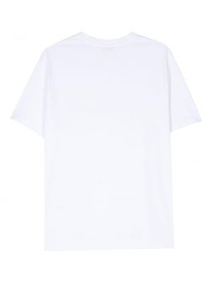 Koszulka bawełniana z okrągłym dekoltem Boglioli biała