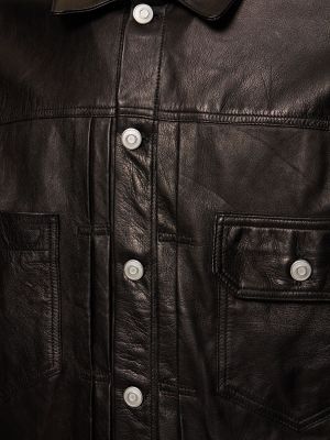 Kožna jakna Giorgio Brato crna