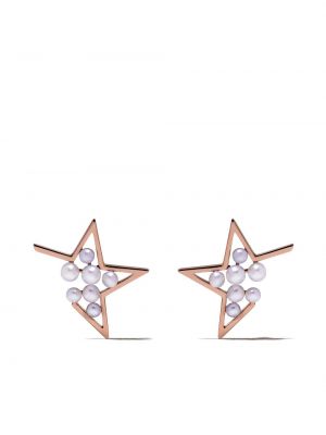 Boucles d'oreilles à motifs abstraits à boucle à motif étoile Tasaki