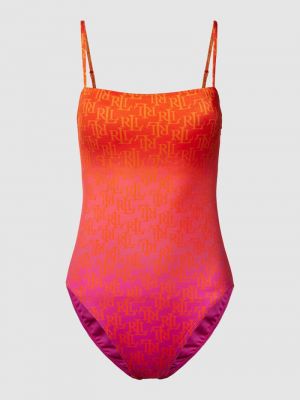 Pomarańczowy strój kąpielowy Lauren Ralph Lauren