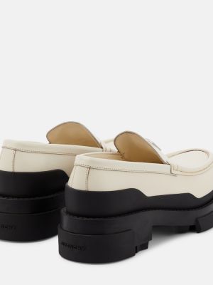 Kožené loafersy Givenchy biela