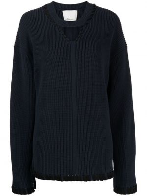 Пуловер с v-образно деколте 3.1 Phillip Lim синьо