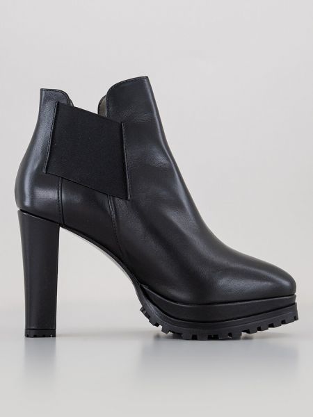Кожаные ботинки на каблуке Allsaints черные