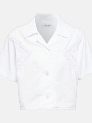 Bombažna srajca Marine Serre bela