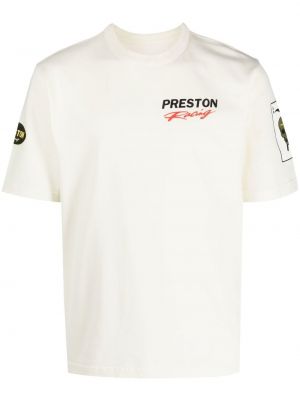 Bavlněné tričko s potiskem Heron Preston bílé