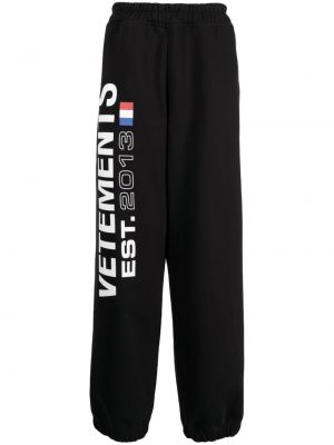 Спортни панталони с принт Vetements черно