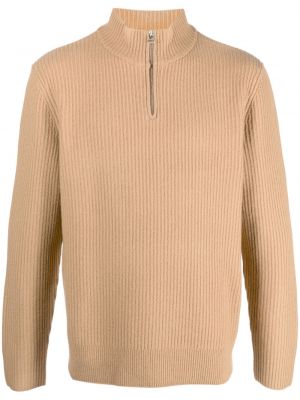 Пуловер с цип A.p.c. кафяво