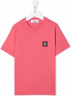 T-shirt för tjejer Stone Island Junior rosa