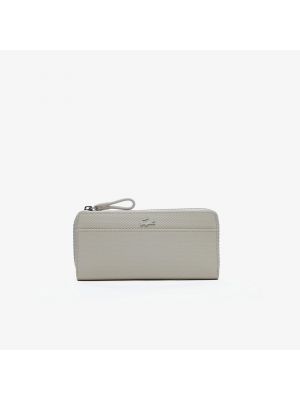 Кошелек на молнии Lacoste Chantaco из матовой кожи белый