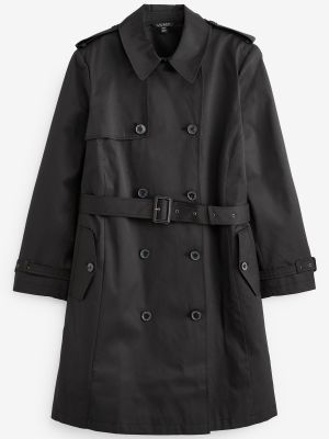 Хлопковый двубортное пальто Lauren Ralph Lauren черный