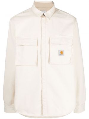 Памучна риза Carhartt Wip бяло