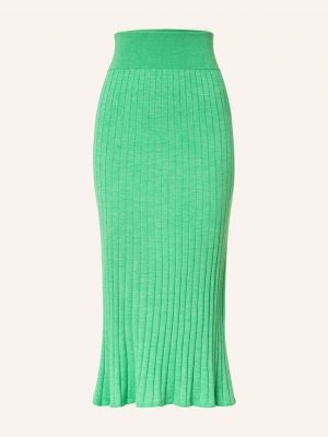 Dzianinowa spódnica z kaszmiru Lisa Yang zielona