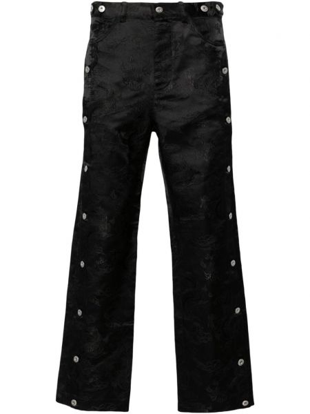 Pantalon droit Feng Chen Wang noir